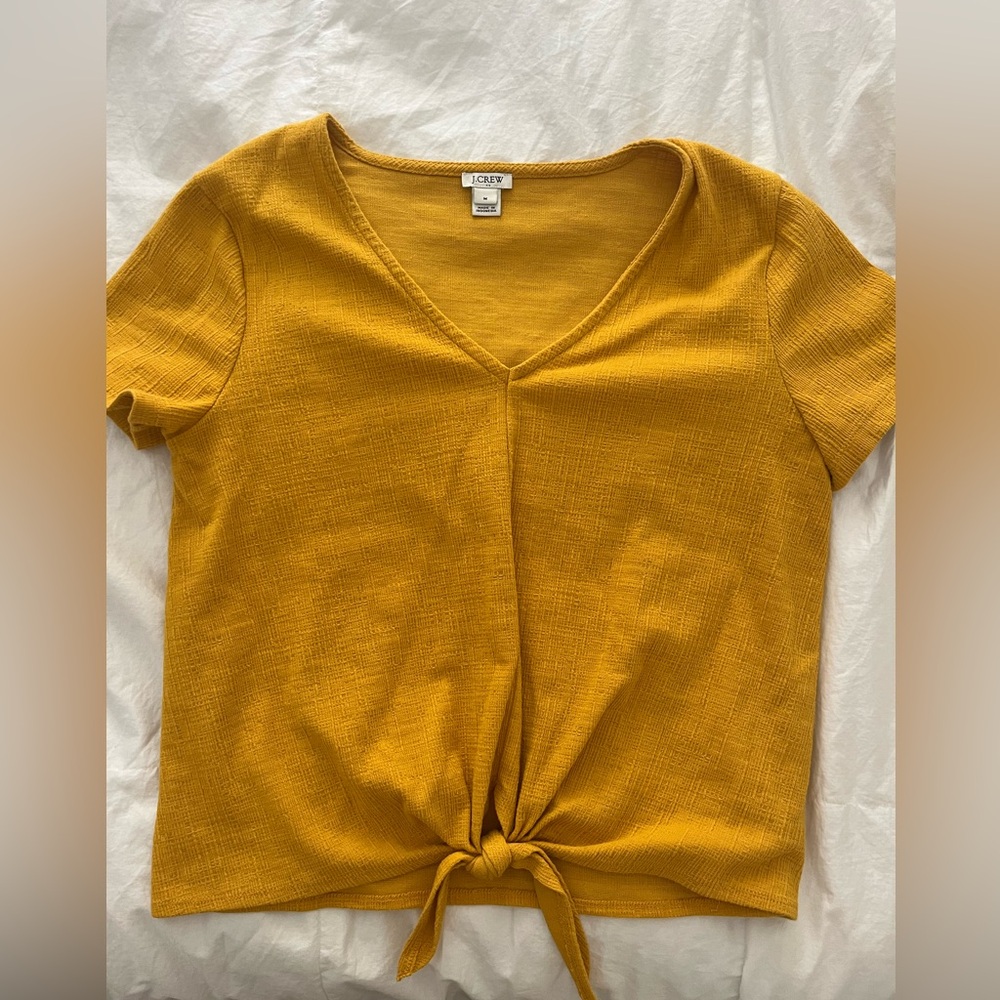 J crew yellow short sleeve top